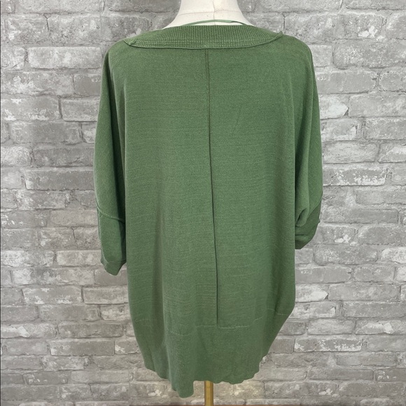 Free People Green Work From Home Sweater Tee - Picture 4 of 9